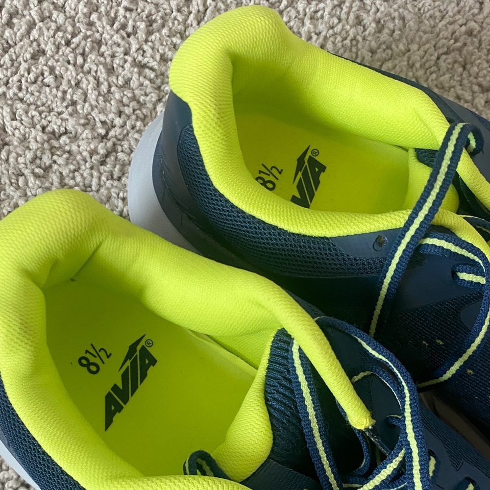 Avia Navy and Neon Lime Running Shoes - Picture 8 of 8
